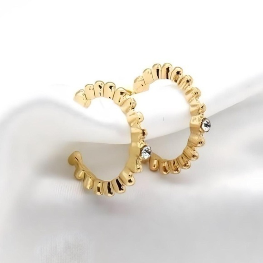 Gold Minimal Hoops